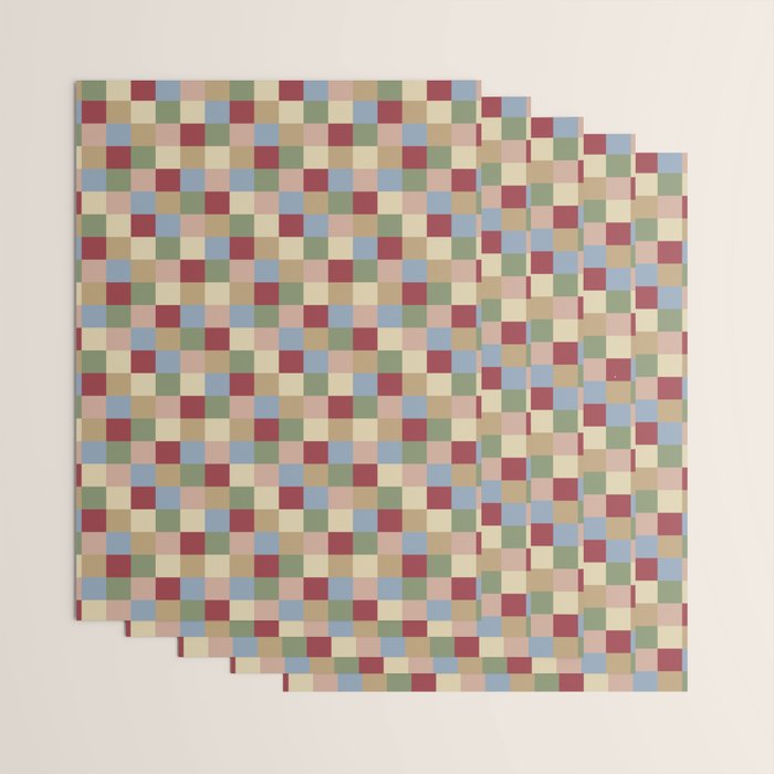 Bold Vintage Checks Pattern - Small XXI Wrapping Paper Gallery Image 3