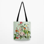 Persimmon Botanical Bloom Mint Green  Tote Bag Gallery Image 2