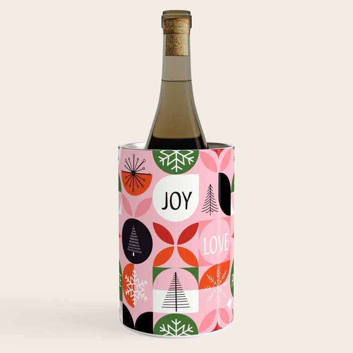 Mid Century Modern Christmas Shapes  Wine Chiller Gallery Image 1