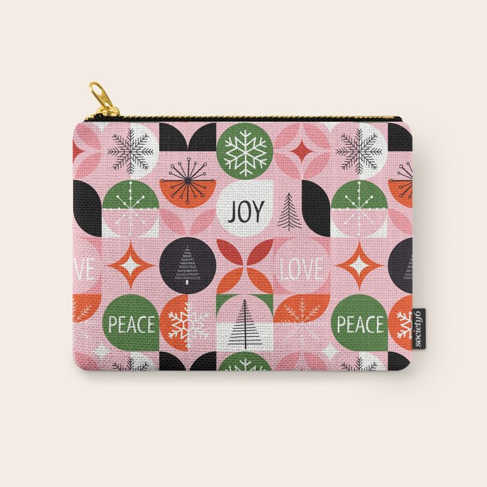Mid Century Modern Christmas Shapes  Carry All Pouch Gallery Image 1
