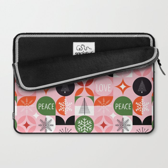 Mid Century Modern Christmas Shapes  Laptop Sleeve Gallery Image 2