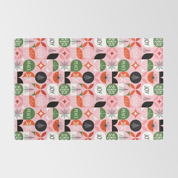 Mid Century Modern Christmas Shapes  Rug Gallery Image 2