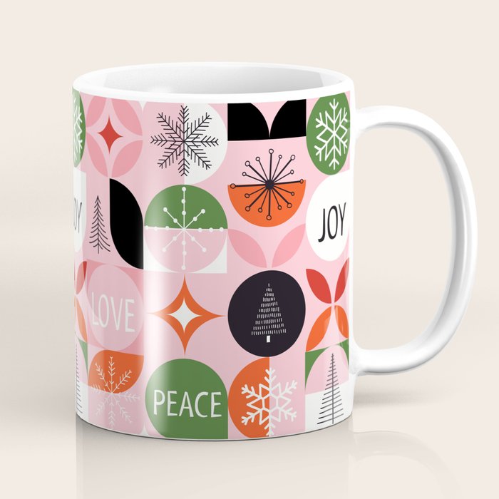 Mid Century Modern Christmas Shapes  Coffee Mug Gallery Image 1