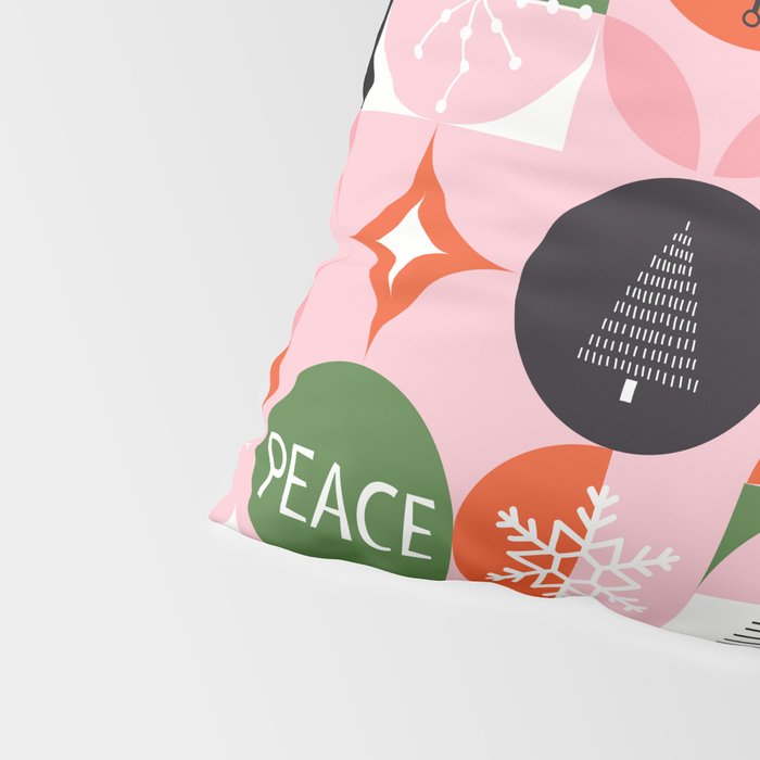 Mid Century Modern Christmas Shapes  Pillow Sham Gallery Image 4