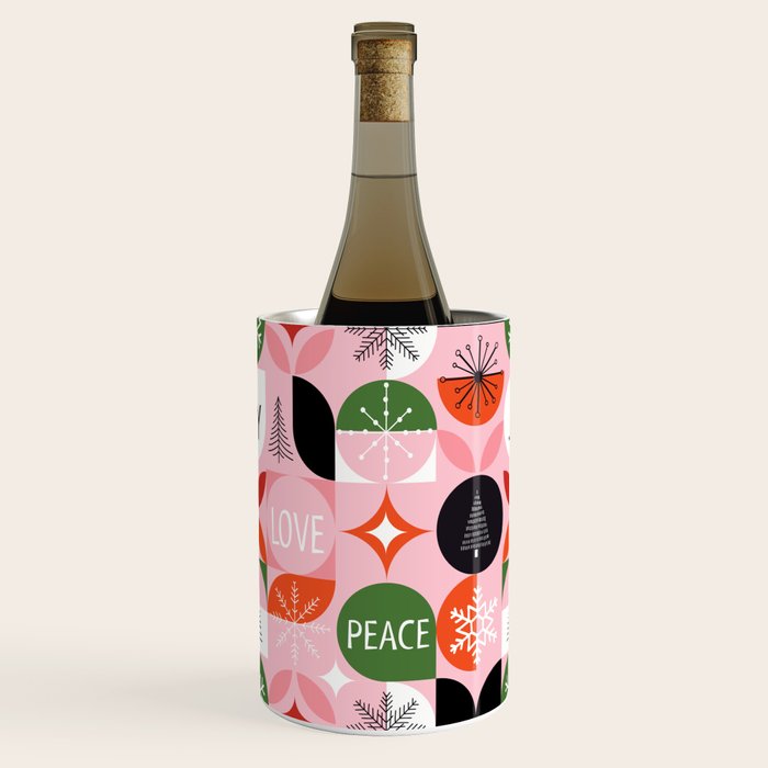 Mid Century Modern Christmas Shapes  Wine Chiller Gallery Image 3