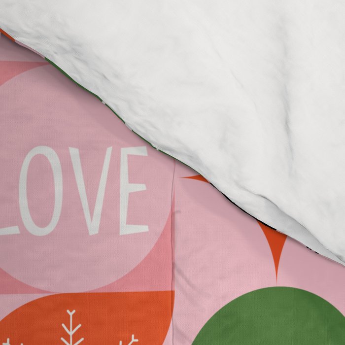 Mid Century Modern Christmas Shapes  Comforter Gallery Image 4