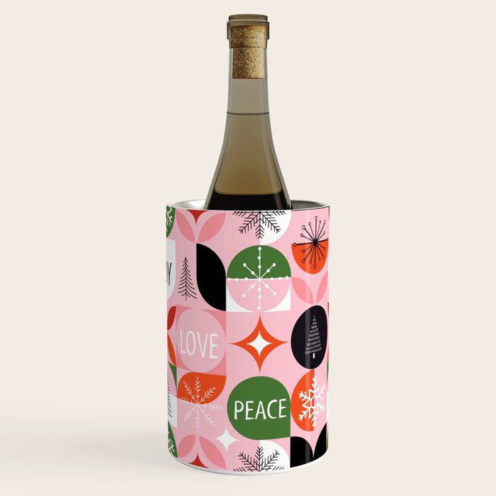 Mid Century Modern Christmas Shapes  Wine Chiller Gallery Image 2