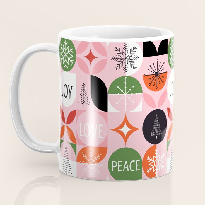Mid Century Modern Christmas Shapes  Coffee Mug Gallery Image 3