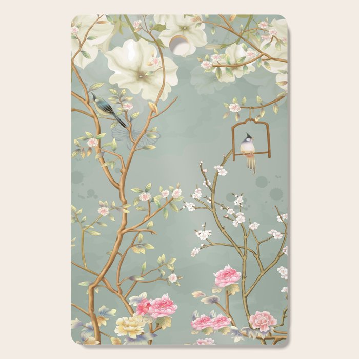 Romantic Chinoiserie Pearl Garden Cutting Board Gallery Image 1
