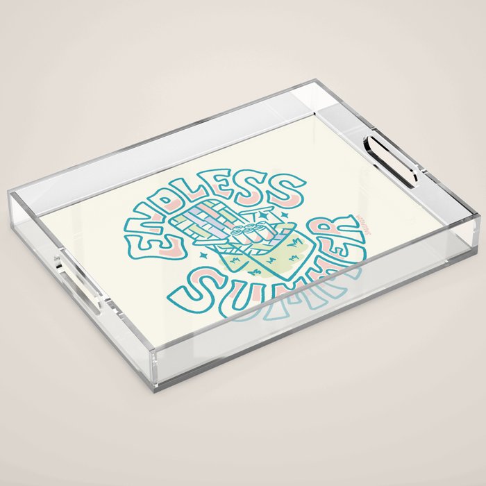 Summer (in Blue) Acrylic Tray Gallery Image 1