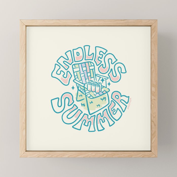 Summer (in Blue) Mini Art Print Gallery Image 1