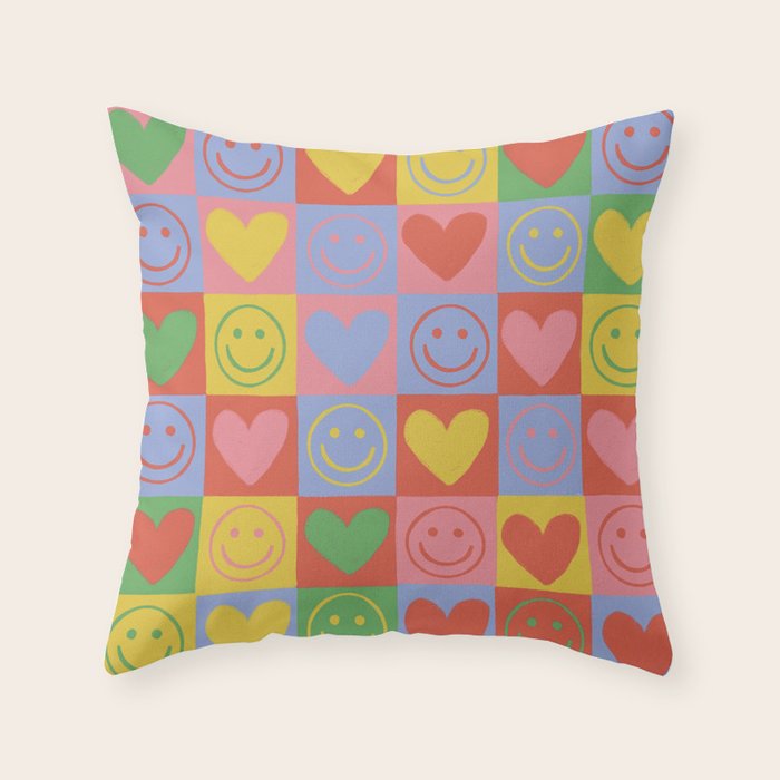 90s smiles Throw Pillow Gallery Image 6