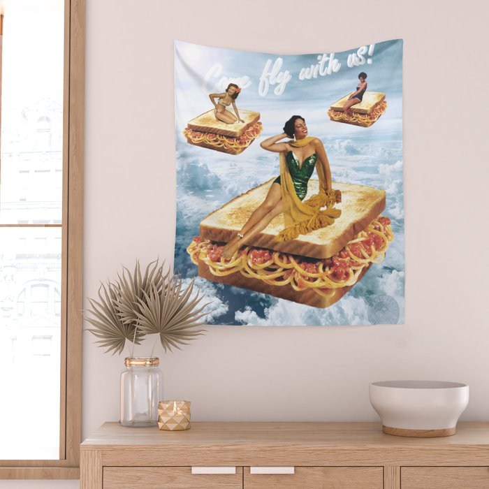 Sandwich Airlines - Come fly with us! Wall Tapestry Gallery Image 2