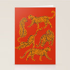 Abstract modern cats with red lips and earnings  Stationery Card Gallery Image 2