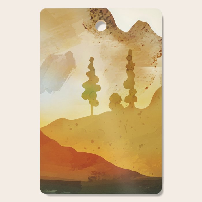 Morning by the mountain stream Cutting Board Gallery Image 1