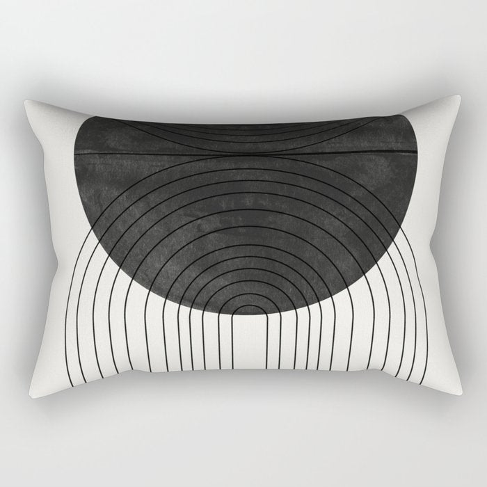 Line Art and Circle Rectangular Pillow Gallery Image 2