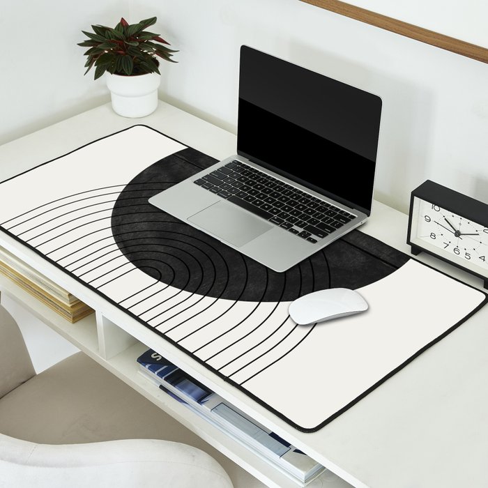 Line Art and Circle Desk Mat Gallery Image 2