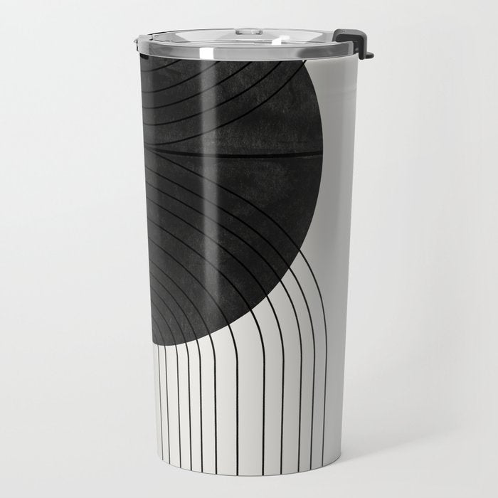Line Art and Circle Travel Mug Gallery Image 2