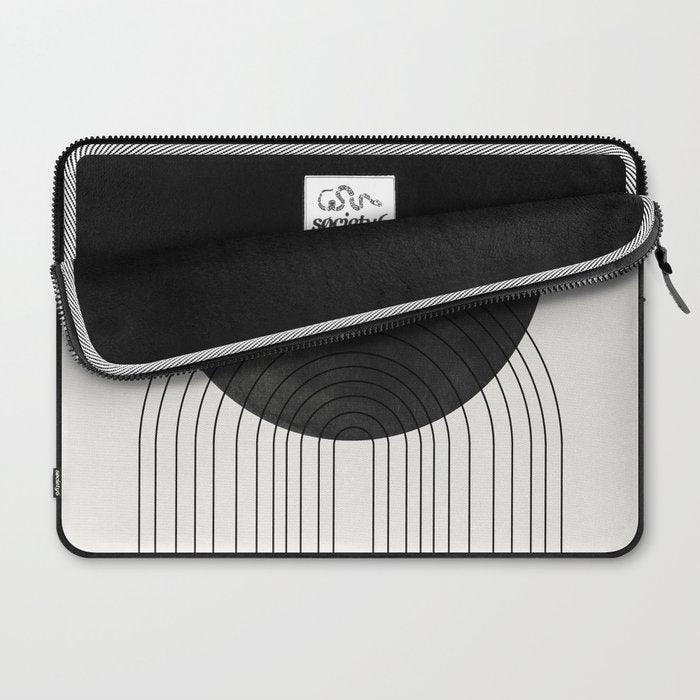 Line Art and Circle Laptop Sleeve Gallery Image 2