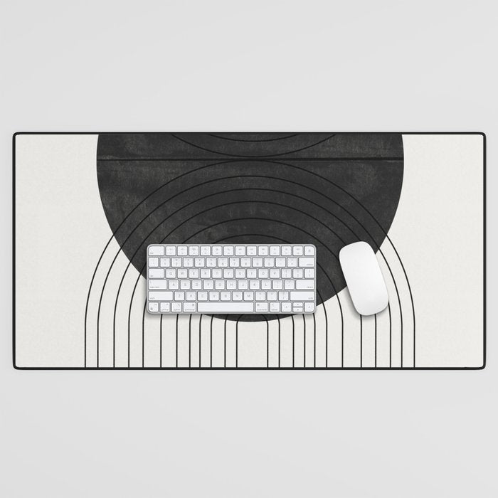 Line Art and Circle Desk Mat Gallery Image 1