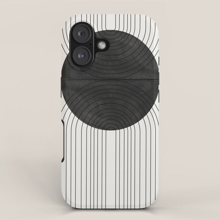 Line Art and Circle iPhone Case Gallery Image 1