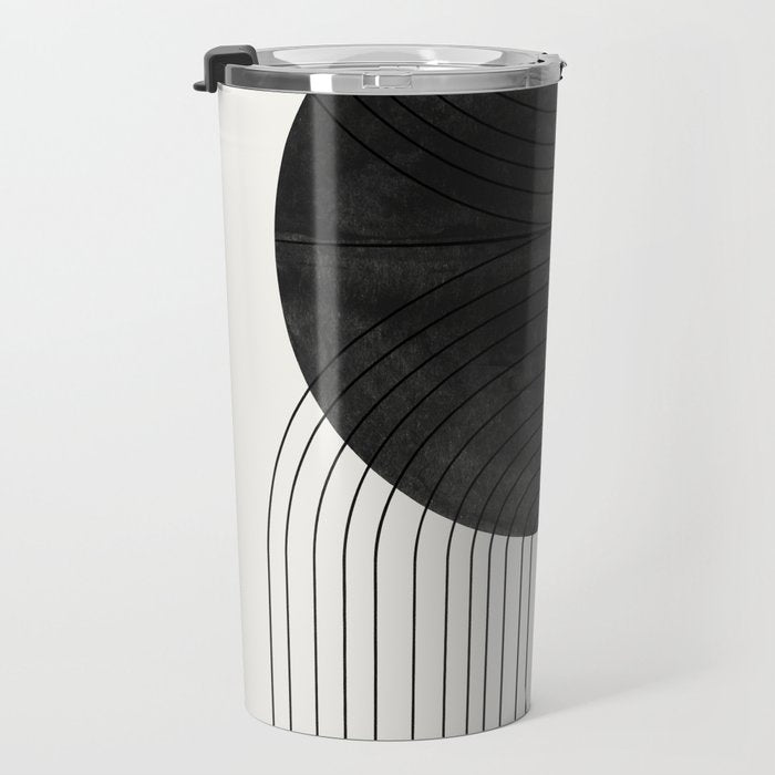 Line Art and Circle Travel Mug Gallery Image 3