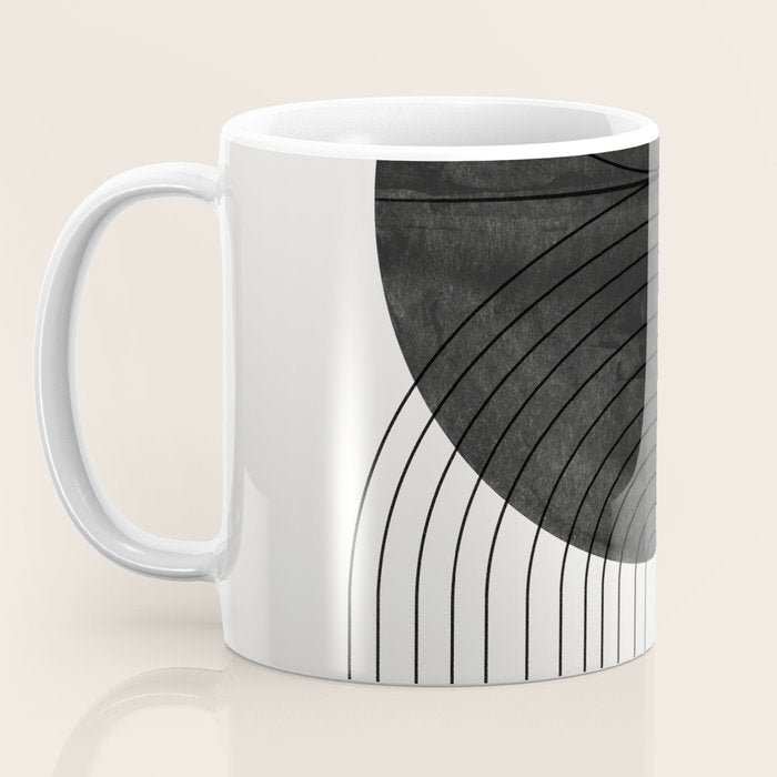 Line Art and Circle Coffee Mug Gallery Image 3
