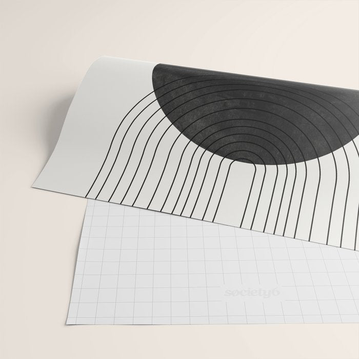 Line Art and Circle Wrapping Paper Gallery Image 2