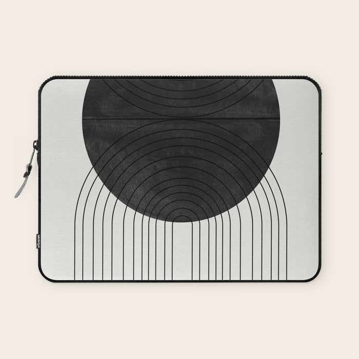 Line Art and Circle Laptop Sleeve Gallery Image 1