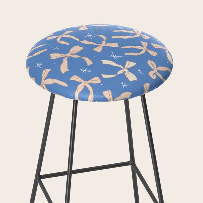 Cream Festive Bows On Blue Stool Gallery Image 2