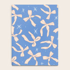 Cream Festive Bows On Blue Notebook Gallery Image 4