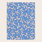 Cream Festive Bows On Blue Poster Gallery Image 4