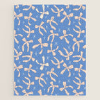 Cream Festive Bows On Blue Jigsaw Puzzle Gallery Image 1