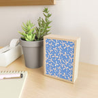 Cream Festive Bows On Blue Mini Art Print Gallery Image 2