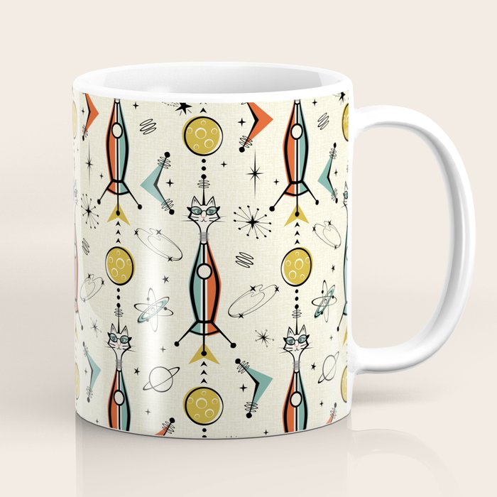 Atomic Kitty Rockets ©studioxtine Coffee Mug Gallery Image 1