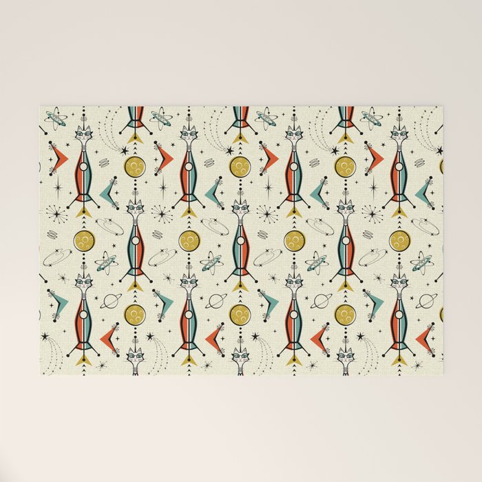 Atomic Kitty Rockets ©studioxtine Welcome Mat Gallery Image 1