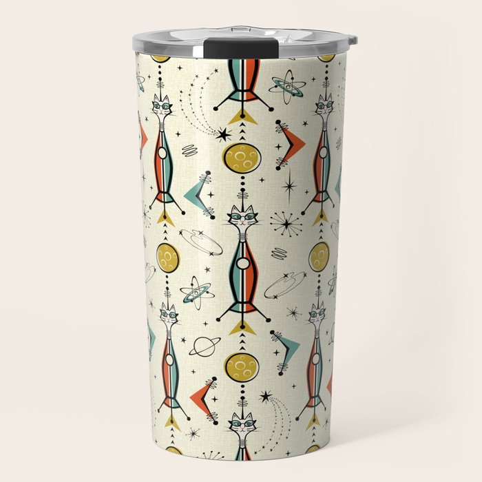 Atomic Kitty Rockets ©studioxtine Travel Mug Gallery Image 1
