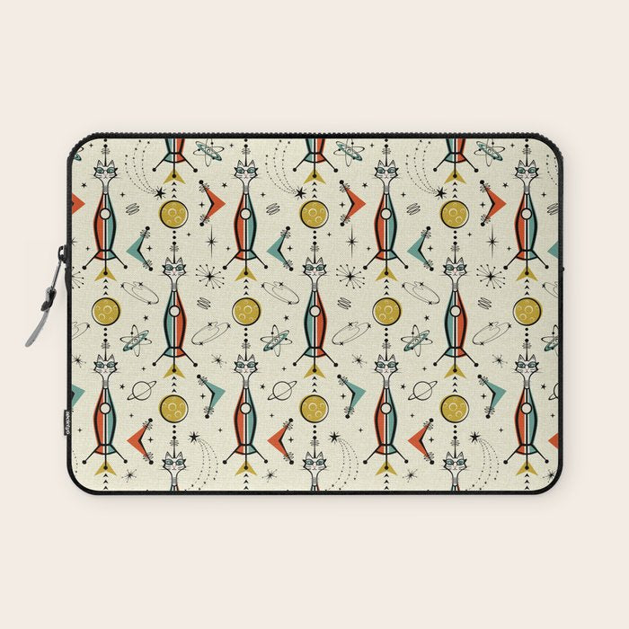 Atomic Kitty Rockets ©studioxtine Laptop Sleeve Gallery Image 1