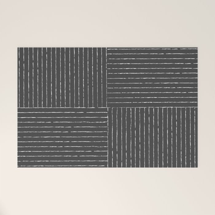 Lines III (Dark Gray) Welcome Mat Gallery Image 1