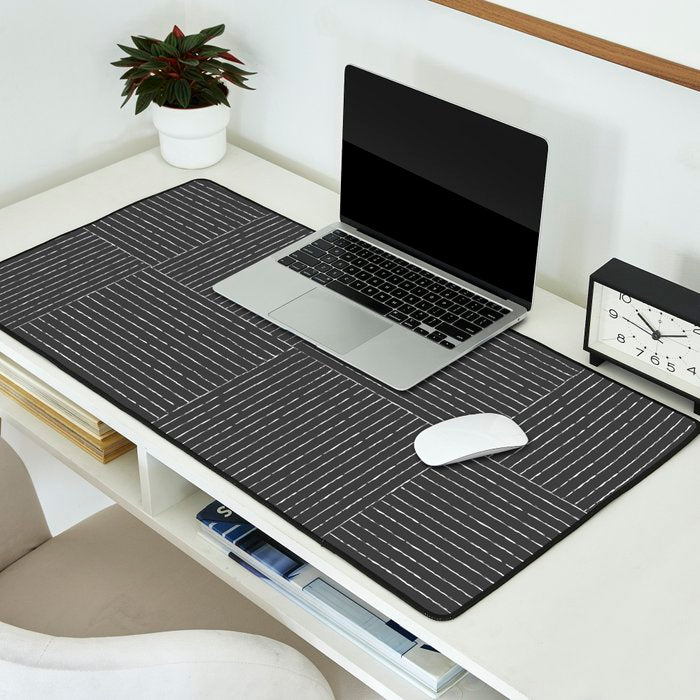 Lines III (Dark Gray) Desk Mat Gallery Image 2