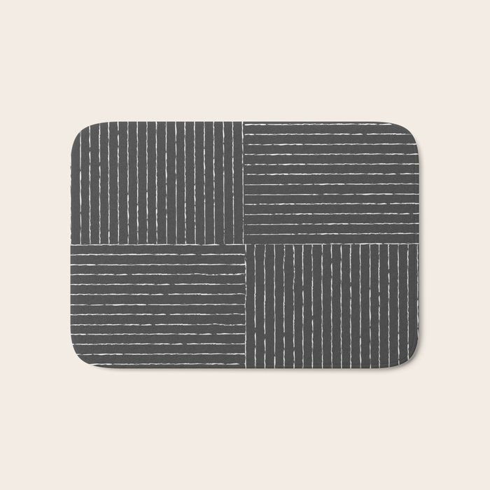 Lines III (Dark Gray) Bath Mat Gallery Image 1