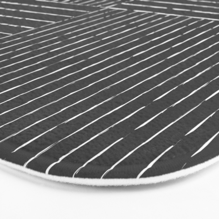Lines III (Dark Gray) Bath Mat Gallery Image 3