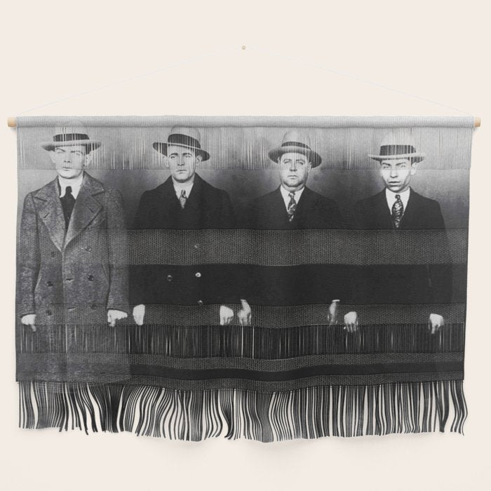 The Syndicate - 'Lucky' Luciano & New York gangsters Ed Diamond, Jack Diamond, & Fatty Walsh black and white photography / photographs Wall Hanging Gallery Image 1