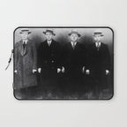 The Syndicate - 'Lucky' Luciano & New York gangsters Ed Diamond, Jack Diamond, & Fatty Walsh black and white photography / photographs Laptop Sleeve Gallery Image 1