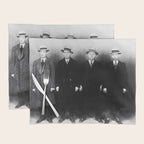 The Syndicate - 'Lucky' Luciano & New York gangsters Ed Diamond, Jack Diamond, & Fatty Walsh black and white photography / photographs Placemat Gallery Image 1