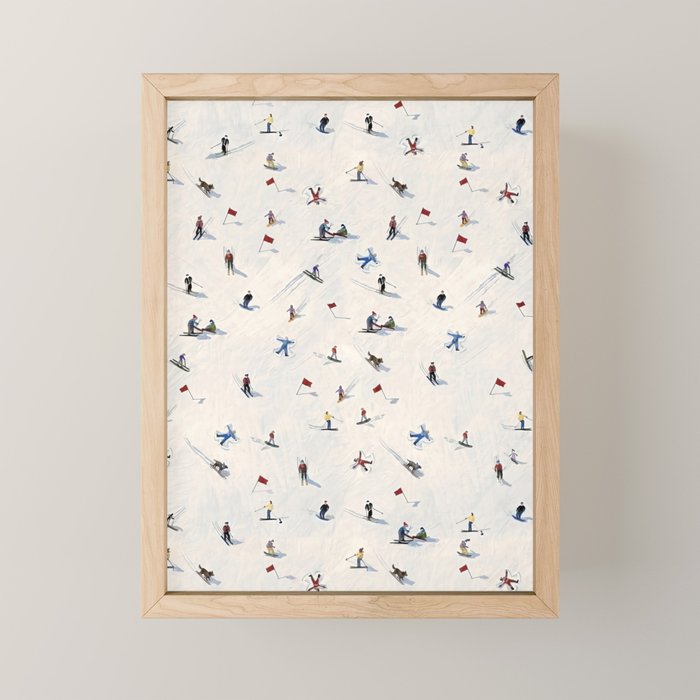 Les Skieurs Mini Art Print Gallery Image 1