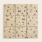 Les Skieurs Wood Wall Art Gallery Image 1