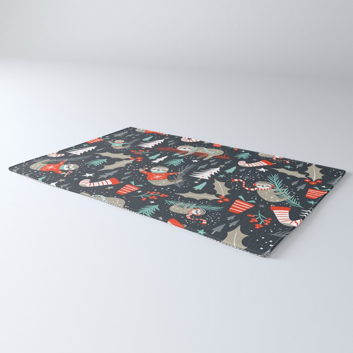 Slothy Holidays Rug Gallery Image 3