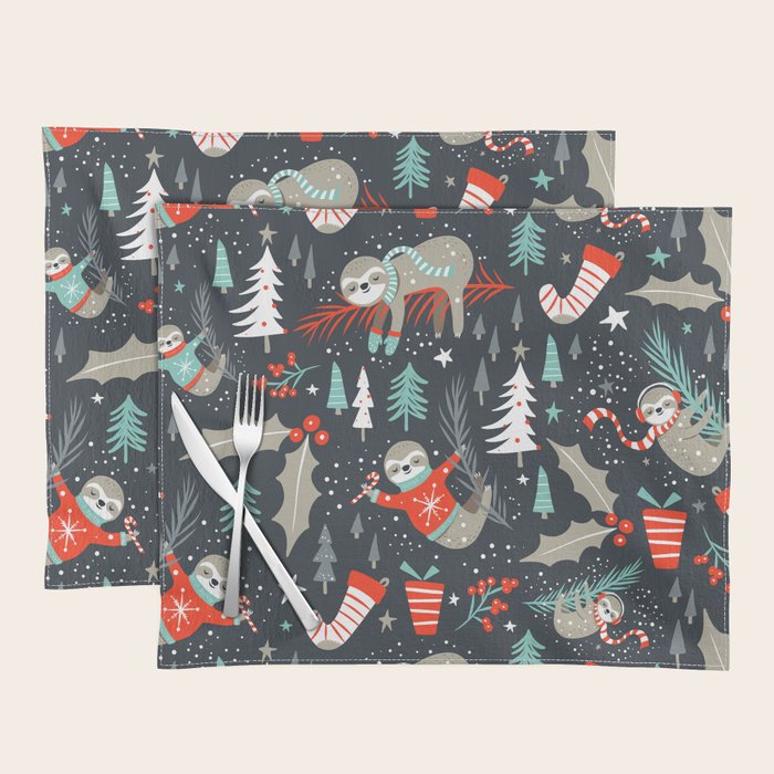 Slothy Holidays Placemat Gallery Image 1