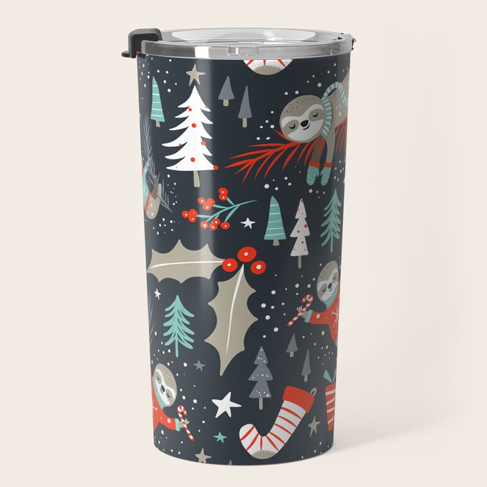 Slothy Holidays Travel Mug Gallery Image 3